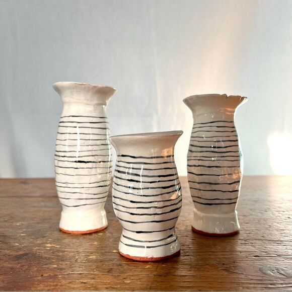 Set of 3 Minimal Boho Mini Vases - Picture 1 of 6